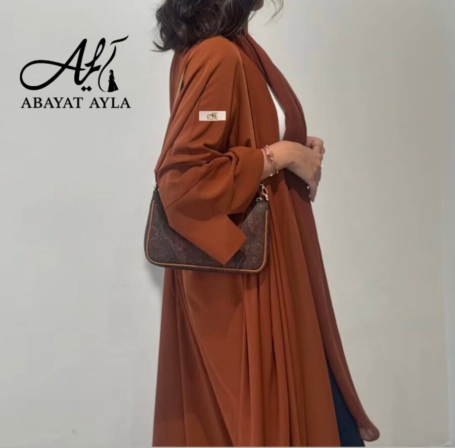 ⁦عباية بلون بني غامق⁩ - الصورة ⁦2⁩