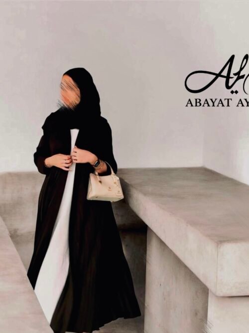 عباية أنيقة بقماش بليسيه
