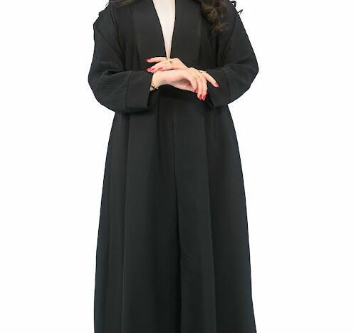 عباية سوداء بقماش ثقيل ساده